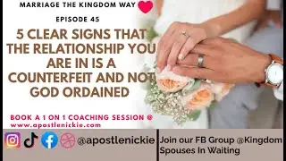 3 CLEAR signs that they are NOT your God Ordained Spouse