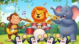 Funny Zoo Band Song for Kids | Animal Music & Nursery Rhymes for Toddlers 🦁🐵🎶