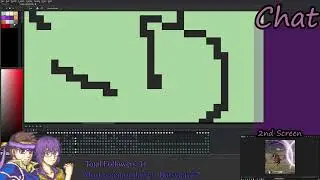 Chilling stream drawing Asura Shez frame animation for my GBAFE Romhack