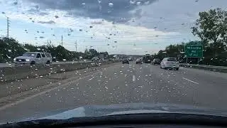 I-44 East Eureka MO. Late Evening Thunderstorm Drive/Cruise 88&deg; 9-21-22