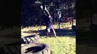 CALISTHENICS TRAINING: BACKYARD HOME BUILT OBSTACLE COURSE! Flips, Handstands, MMA Training & More