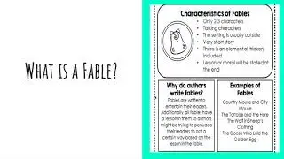 What is a fable?