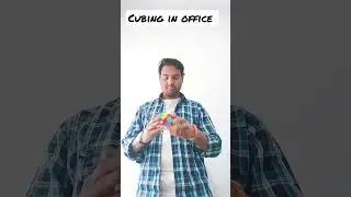 Cubing in office #cube #shorts #rubikscube #kapilbhattcube #office