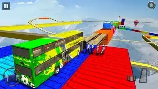 Impossible Sky Tracks Bus Driving 3D - Android Gameplay FHD