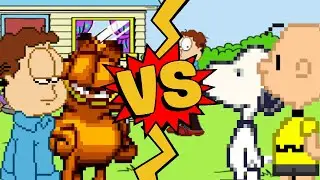 M.U.G.E.N Battles | Jon Arbuckle/Garfield vs Charlie Brown/Snoopy | Garfield vs Peanuts