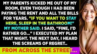 My DAD made me SLEEP in the BATHROOM even though I PAID for everything… I left Silently But