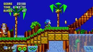 Sonic Mania mod - True Toei Sonic in Turquoise Hill Zone