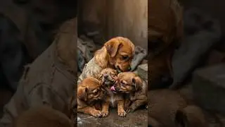 How Far Would a Puppy Go for His Kids? ❤️  #shorts #trending #anytimeshorts