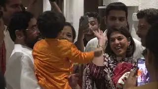 Bollywood Celebrities Ganesh ji Darshan at Chief Minister of Maharastra.