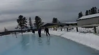 Fun skating at the Woodstock,NB skating oval