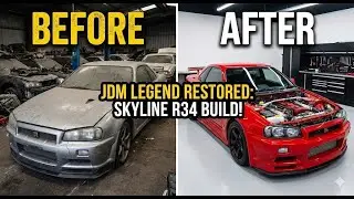 Building the RED DRAGON! Nissan Skyline GT-R R34 Transformation 🚀