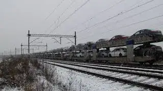 DB Cargo - X4EC-045 z autolawetami