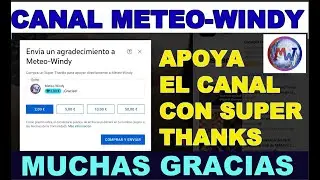 &iquest;C&oacute;mo apoyar el Canal METEO-WINDY con la funci&oacute;n Super Thanks