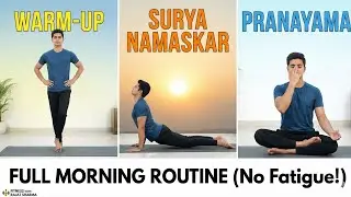 🔥 DAY (4) DAILY MORNING 10 MIN WARM-UP, SURYA NAMASKAR AND PRANAYAM EXERCISE 🕕