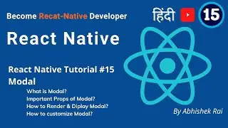 React Native: Modal #15 | React Native Tutorial in Hindi | हिंदी में