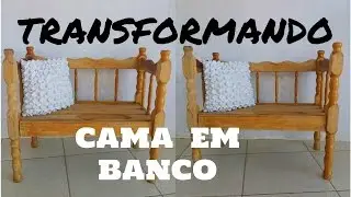 Banco feito de CABECEIRA de cama / DEZEMBRO TODO DIA #07