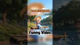 Grandma's Big Catch #PixarStyle #3DAnimation #GrandmaAndGrandson #HeartwarmingMoment