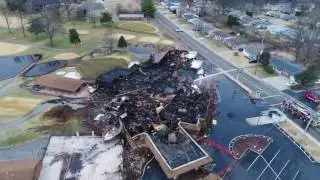 Bogey Hills County Club Fire Aerial Video