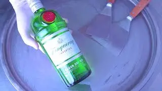 Ice Cream Rolls | Tanqueray Gin Tonic / Fried Thailand Ice Cream rolled to a cold drink ice dessert