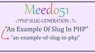 Slug Generation Function With PHP