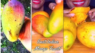 ASMR TROPICAL FRUIT FEAST | MY FAVORITE FRUIT: EAST INDIAN MANGO *MESSY EATING SOUNDS (NO TALKING)