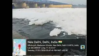 Yamuna River at Okhla Barrage on 27th January 2026