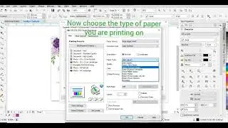 How to print a document from an Epson printer using Coreldraw X7