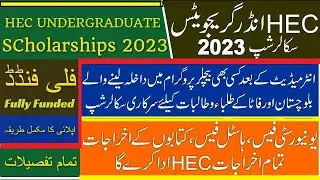 HEC Undergraduate Scholarship 2023 | Apply Online | HEC Scholarship for Baluchistan Fata Students.