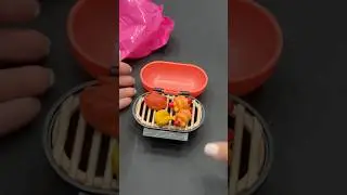 ASMR Mini Grill Unboxing 🔥 Tiny Sausages, Corn & BBQ Sounds