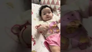 Cute Baby Girl Entertaining Herself 💕 So Precious! #baby #cutebaby #babyshorts
