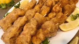 Жареные шашлычки из курицы и свинины в панировке | Словенские Пальчки | Окрта Набодала