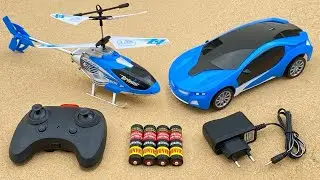 RadioControl RC Formula Car with RC Flying Velocity Helicopter and RC Airline Unboxing and Testing 
