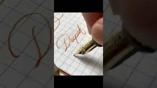 Deepak Yadav - name handwriting with fountain pen #satisfying #calligraphy #fountainpen #signature