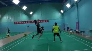 Powerful smashes| Badminton Match Highlights | Playing with Chinese Friends