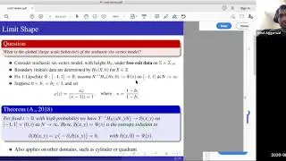 Amol Aggarwal, Limit shapes and local statistics for the stochastic six-vertex model