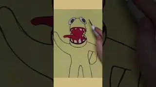 Colored sand painting Rainbow friends Green