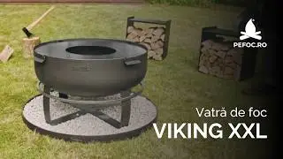 Vatra de foc exterior VIKING XXL lucrata manual 🔥 Reteta carne, frigarui si legume pe foc deschis