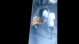 CCTV footage shows moment two men stole metal manhole covers