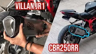 ADEMM!! PASANG & CEK SOUND KNALPOT VILLAN JR1 Full System - CBR250RR