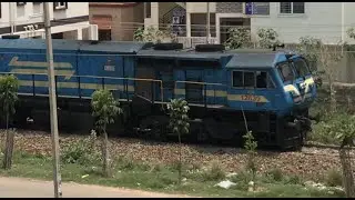 KJM WDG4 Twin | Ballast Rock Change | Indian Railways | Pure Engine And Horn Sound