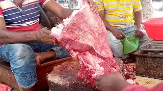 Exclusive Street Meat Shop | Impressive Meat Cutting In A RoadSide Meat Shop.