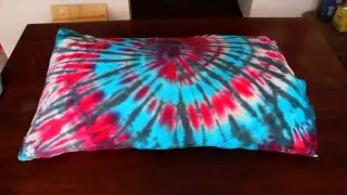 Tie Dyeing My Pillow Case with Spiral Method | EASY Tie Dye Tutorial