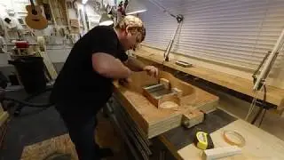 Acoustic Guitar Build, Part 11, heel block, tail block, cutaway block glued in