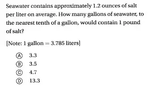 SAT Prep Geometry & Trigonometry 6 Practice Test1 Q8