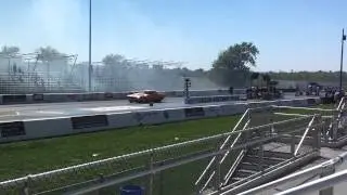 CRASH WRECK Hot Rod drag week 2012 Doug Cline camaro wreck Tulsa, Ok.mp4