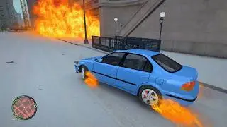 GTA 4 WINTER CRAZY CRASH TEST OF REAL CARS #21