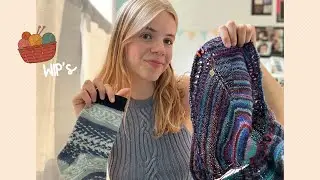 WIP check in! Petal Drop Socks, Lace shawl, Natures Cardigan, and more!