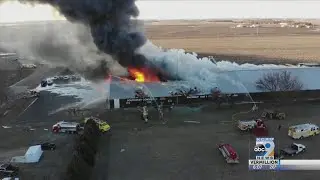 Massive fire at bus garage