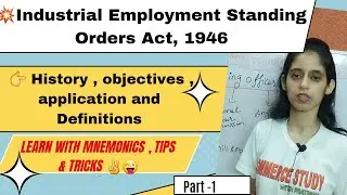 industrial employment (standing orders) act 1946 (part -1 )