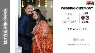 Wedding Ceremony | Eltin & Ann Maria | 03.01.2026 | 10 AM | Saturday